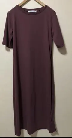 MOUSSY 半袖ロングカットソー ボルドーのサムネイル
