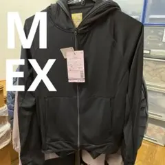 新品　ワークマン　クールuvサンシェードパーカーex 黒　ブラック M