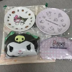 モスバーガー福袋2026 クロミ ポーチとプレートとエコバッグ３点セット