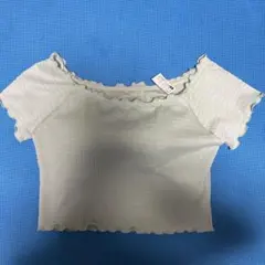 新品未使用GUジーユー　クロップドTシャツ　オフショル　ブラフィール　ブラトップ
