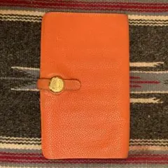 HERMES ドゴン ロング 長財布 オレンジ ゴールド金具のサムネイル