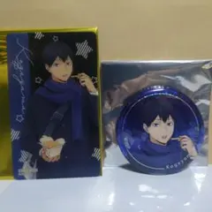ハイキュー コスモワールド ホログラム缶バッジ 影山飛雄 クリアカード特典