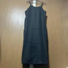 新品　ヘリンボーン柄キャミワンピース　ブラック