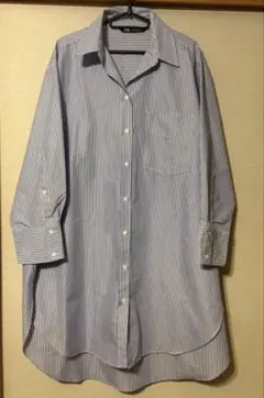 新品未使用 ZARAストライプ長袖ロングシャツ サイズS