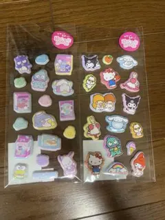 新品未使用 サンリオ ぷくっとシール 2点セット ハローキティ クロミ