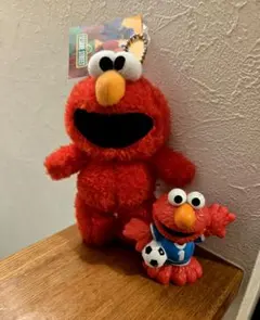 セサミストリート エルモ PVCフィギュア キーホルダー2点 アメトイ