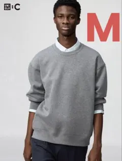 UNIQLO:C ユニクロ　オーバーサイズスウェットシャツ グレー　新品