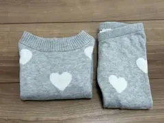 babyGAP ベビーギャップ　ハート柄 ニットセットアップ 6-12m 70