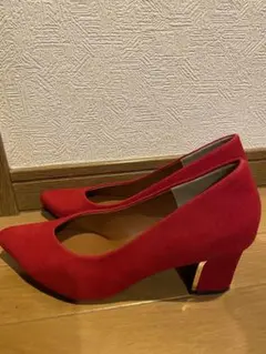 24センチ1度しか使用していないDiscoat 赤 ヒールパンプス6.5センチのサムネイル