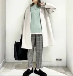 ⭐︎美品⭐︎グローバルワーク　軽やかストレッチノーカラーコート