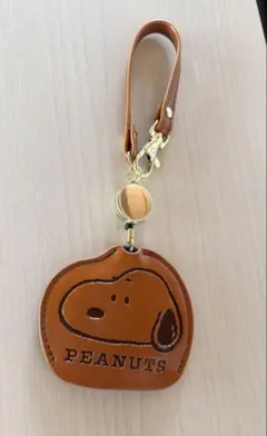 スヌーピー PEANUTS リール付き ルーペ キーホルダー
