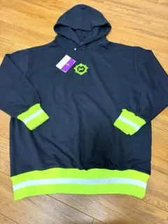 《Rady》パーカー プルオーバー ブラック ネオンイエロー M