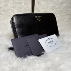 ✨高級✨PRADA 長財布　ブラック　レザー　付属品有り