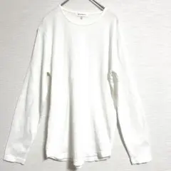 THE SHOP TK ワッフルロンＴ ホワイト シンプル 無地 定番のサムネイル