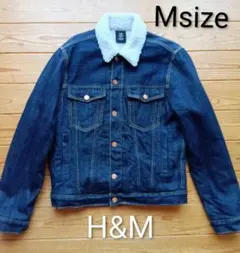 H&M ボア付きブルーデニムジャケット Mサイズ