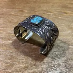 2本セット　インディアンジュエリー ハーマンスミス ターコイズ ワイドバングル