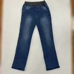 TOPVALUウエストリブ デニムパンツ 160cm ジーンズ　長ズボンイオン
