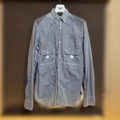 JUNYA WATANABE MAN ストライプシャツ エルボーパッチ Sのサムネイル