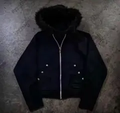 黒ファーパーカー y2k