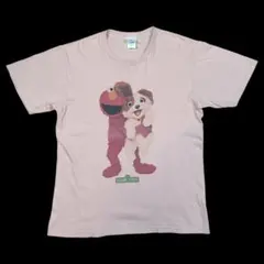 セサミストリート キャラクターTシャツ ピンク系Lサイズ