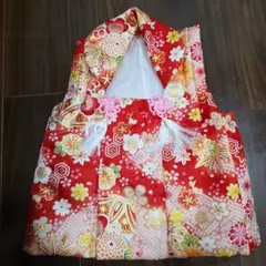 赤い花柄 被布着