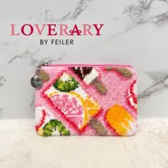美品 フェイラー ラブラリー ポーチ アイスキャンディー柄 ピンク ミニポーチ