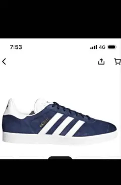 adidas GAZELLE 23.0cm ネイビー