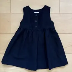 黒いノースリーブAラインワンピースのサムネイル