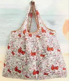 【新品】ハローキティ エコバッグ 大容量 赤いリボン