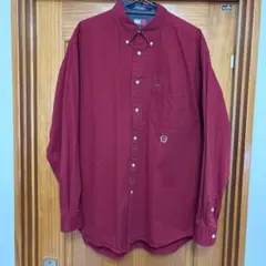 TOMMY HILFIGER 赤 長袖シャツ M