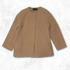 URBAN RESEARCH ノーカラーコート キャメル ウール 上品