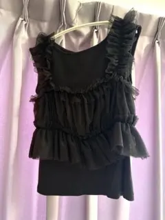 Swingle ニット＋ビスチェ セット 黒 美品のサムネイル