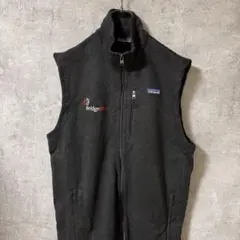 パタゴニア patagonia ベスト　フリース　企業刺繍　黒