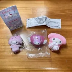 マイメロディ 3点セット ちびっとも 夢見るエンジェル やわもっちフロッキー