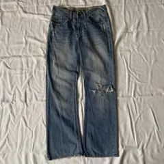 00s archive grunge damage denim