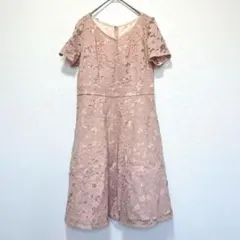 PROPORTION 総レースワンピース ピンク サイズ3 ガーリー 半袖