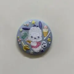 ポチャッコ　刺繍缶バッチ