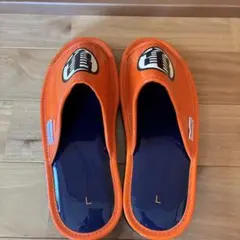 オレンジ 靴デザイン スリッパ Lサイズ