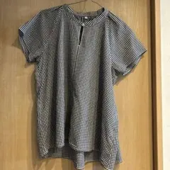 無印良品　ギンガムチェック 半袖シャツ Mサイズ