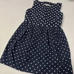 お値下げ♥︎︎リランドチュール♥︎︎ネイビー ドット柄 ノースリーブ ワンピース