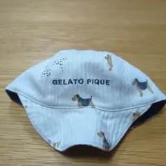 GELATO PIQUE ベビー帽子 Fサイズ 犬柄