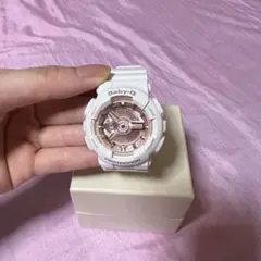 Baby-G ホワイト ローズゴールド 腕時計 本体 - メルカリ