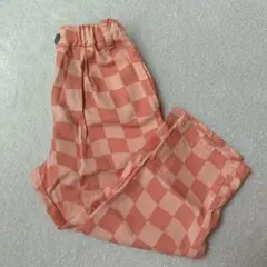 BREEZE 2025ss オレンジチェッカーロングパンツ110cm