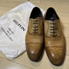 HILTON ブラウン ドレスシューズ イタリア製