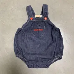 【にこ様専用】ミキハウス　デニム　ダルマオール　ロンパース　S