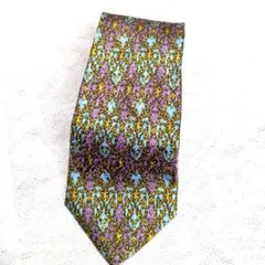 GIANNI VERSACE 花柄シルク　メンズネクタイ
