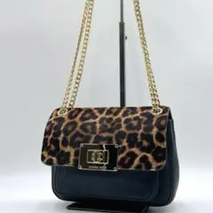 極美品 Michael Kors レオパード チェーンショルダーバッグ f885