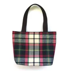 #191 ミニトートバッグ チェック柄 秋冬用