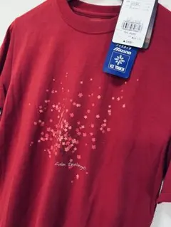 Mizuno レッド Tシャツ 花びら　アイスタッチ　新品未使用　半額から値下再のサムネイル