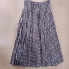 Honeys ロングスカート チェック グレー プリーツ
